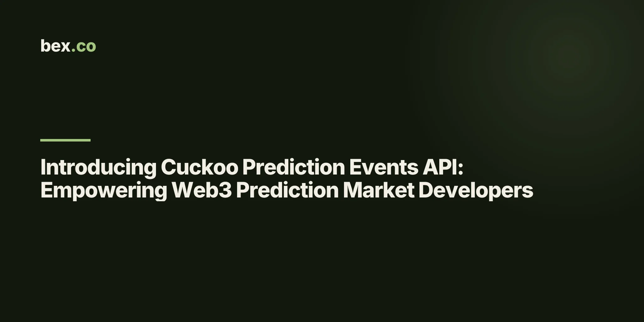 Introducing Cuckoo Prediction Events API: Empowering Web3 Prediction Market Developers