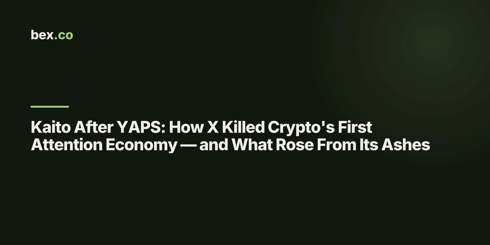 Kaito After YAPS: How X Killed Crypto's First Attention Economy — and What Rose From Its Ashes