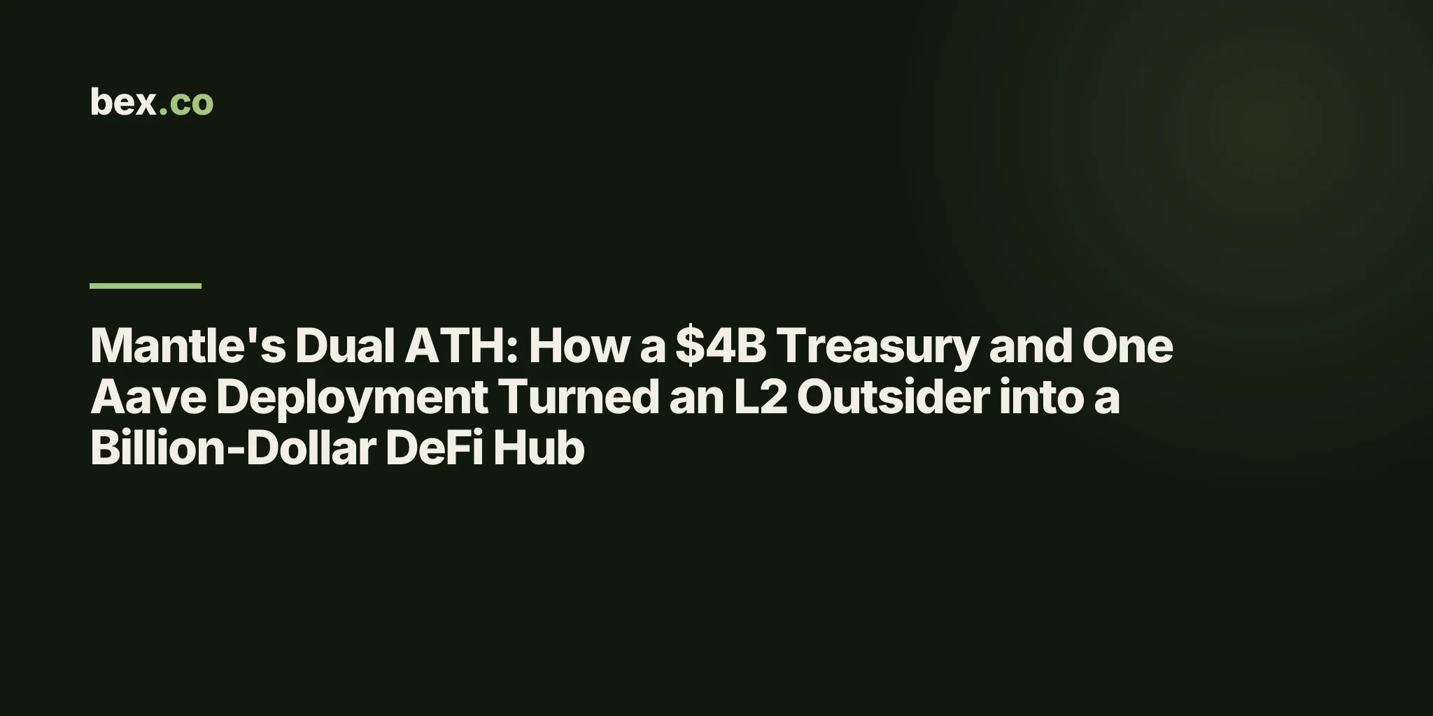 Mantle's Dual ATH: How a $4B Treasury and One Aave Deployment Turned an L2 Outsider into a Billion-Dollar DeFi Hub