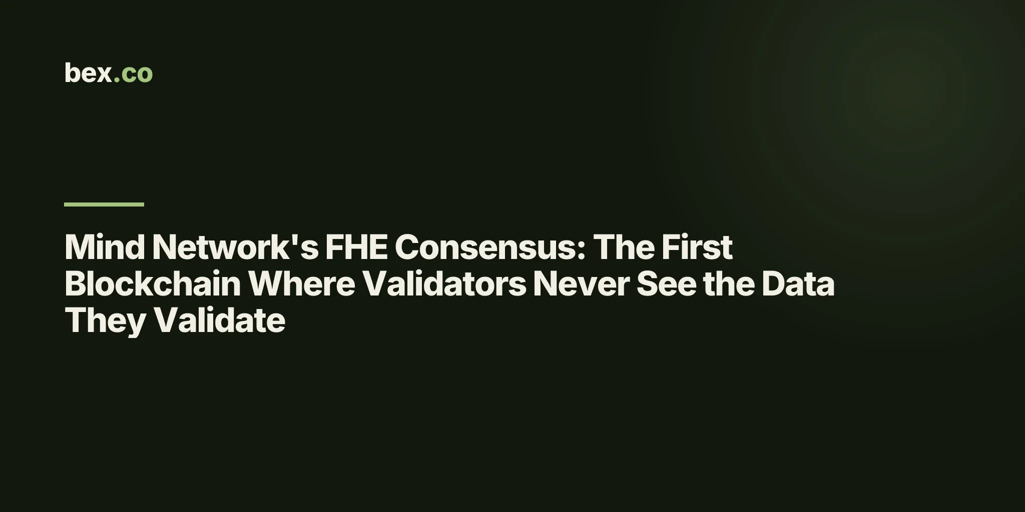 Mind Network's FHE Consensus: The First Blockchain Where Validators Never See the Data They Validate