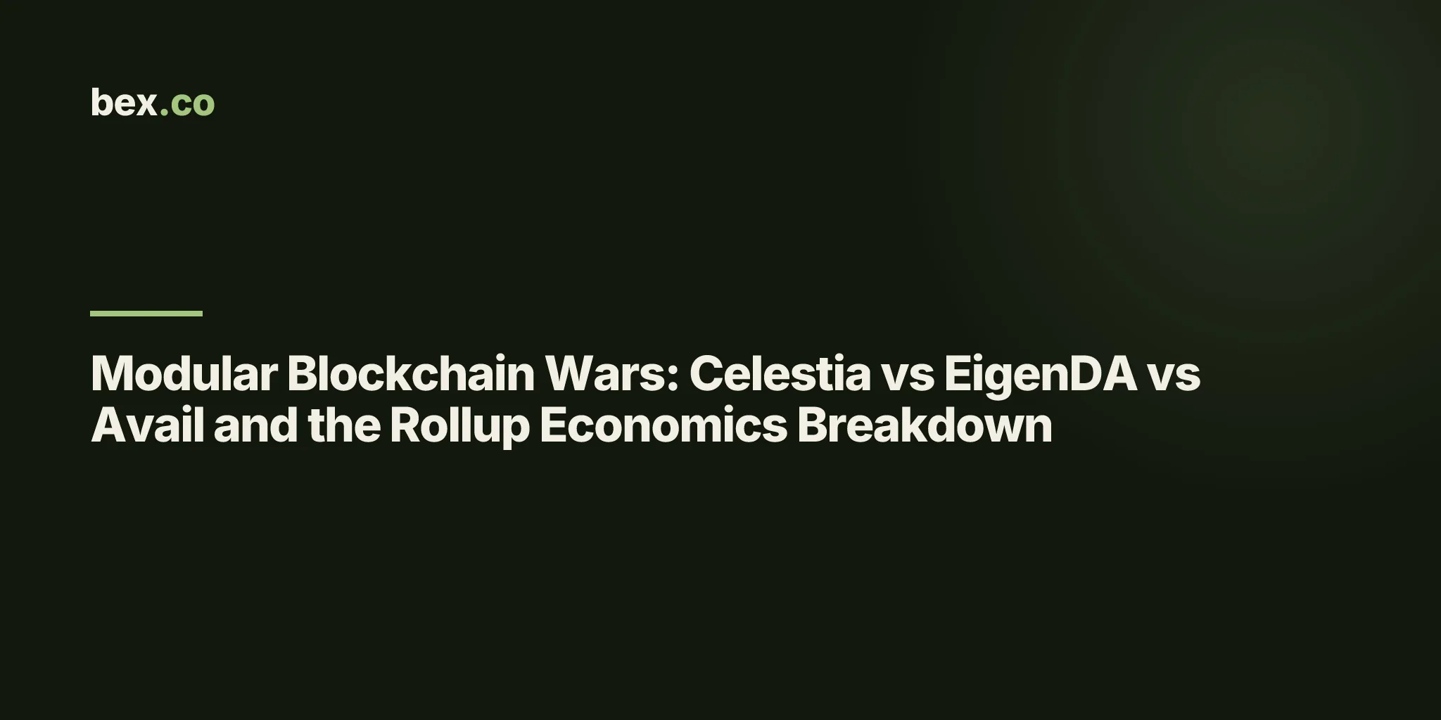 Modular Blockchain Wars: Celestia vs EigenDA vs Avail and the Rollup Economics Breakdown