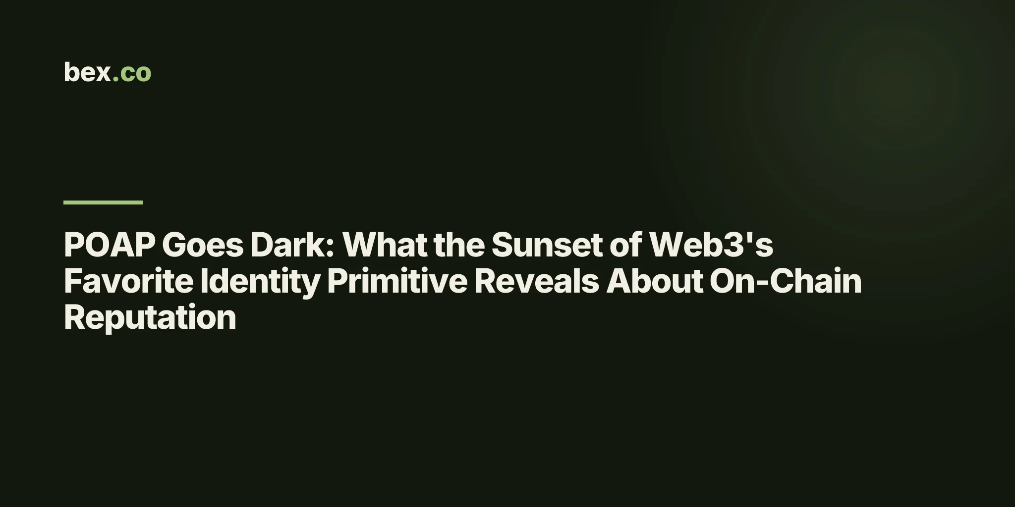 POAP Goes Dark: What the Sunset of Web3's Favorite Identity Primitive Reveals About On-Chain Reputation