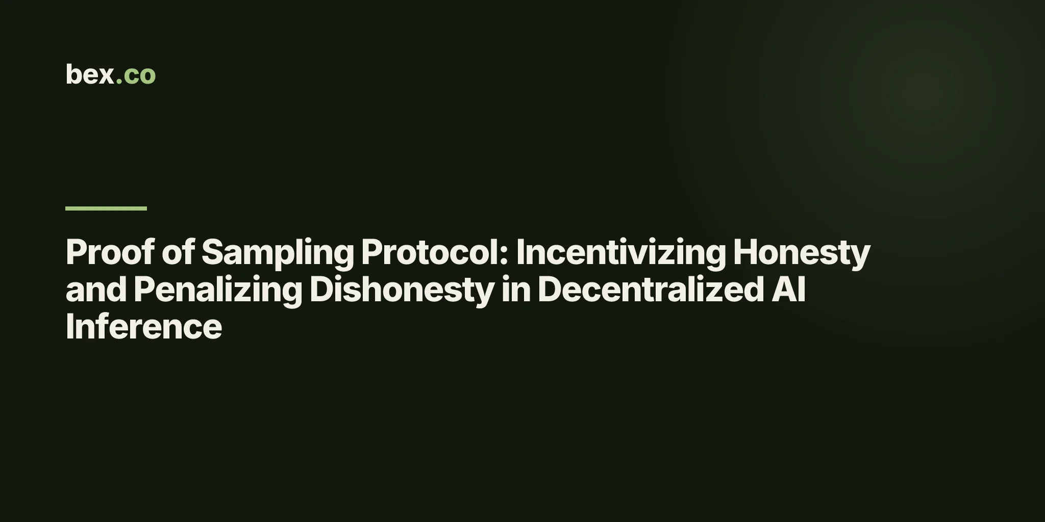 Proof of Sampling Protocol: Incentivizing Honesty and Penalizing Dishonesty in Decentralized AI Inference