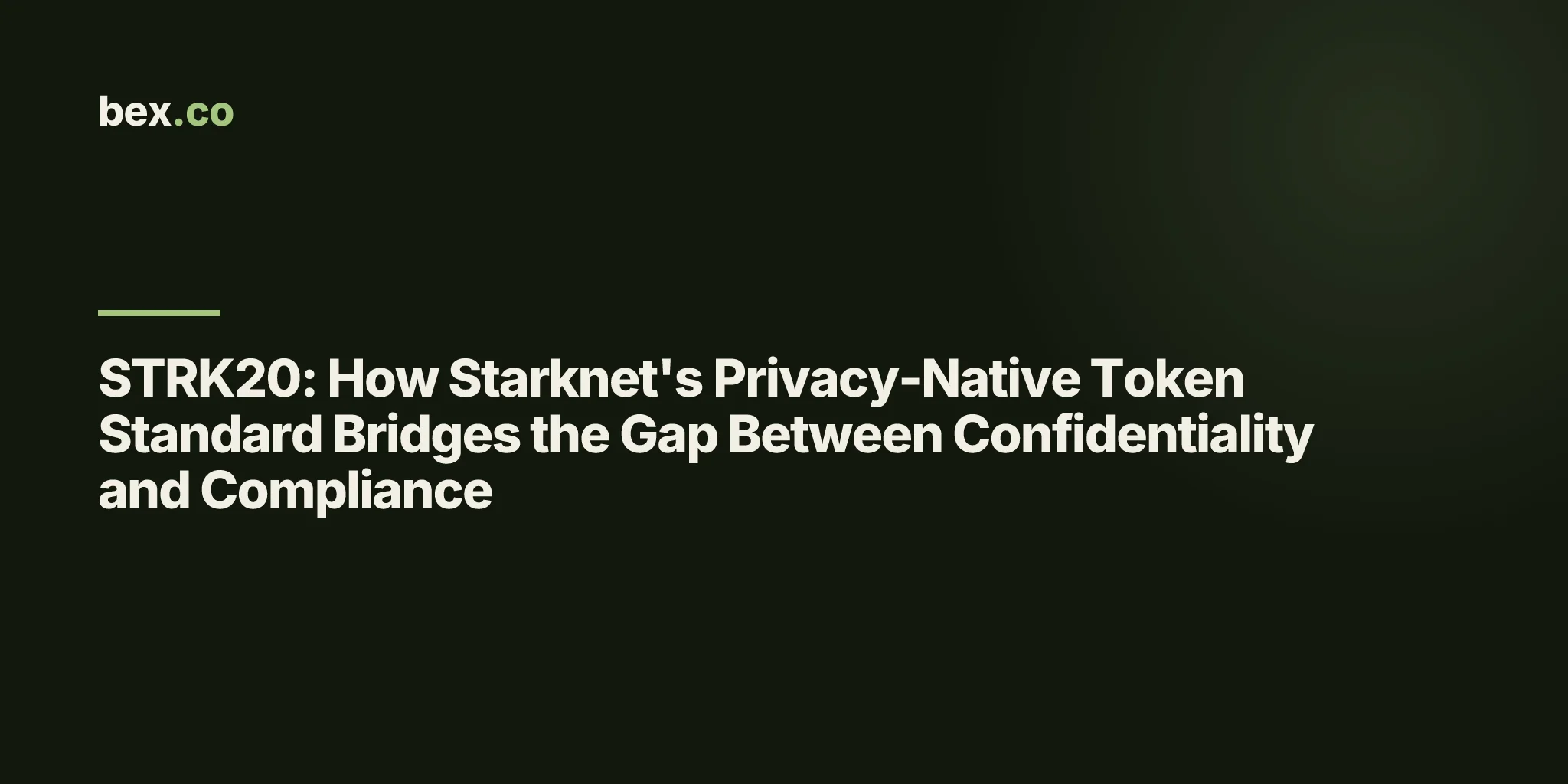 STRK20: How Starknet's Privacy-Native Token Standard Bridges the Gap Between Confidentiality and Compliance