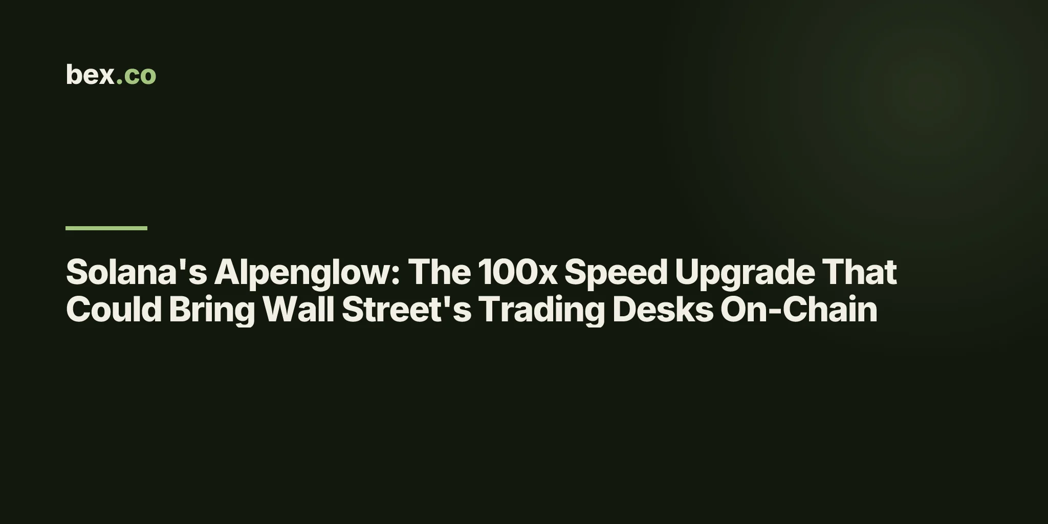 Solana's Alpenglow: The 100x Speed Upgrade That Could Bring Wall Street's Trading Desks On-Chain