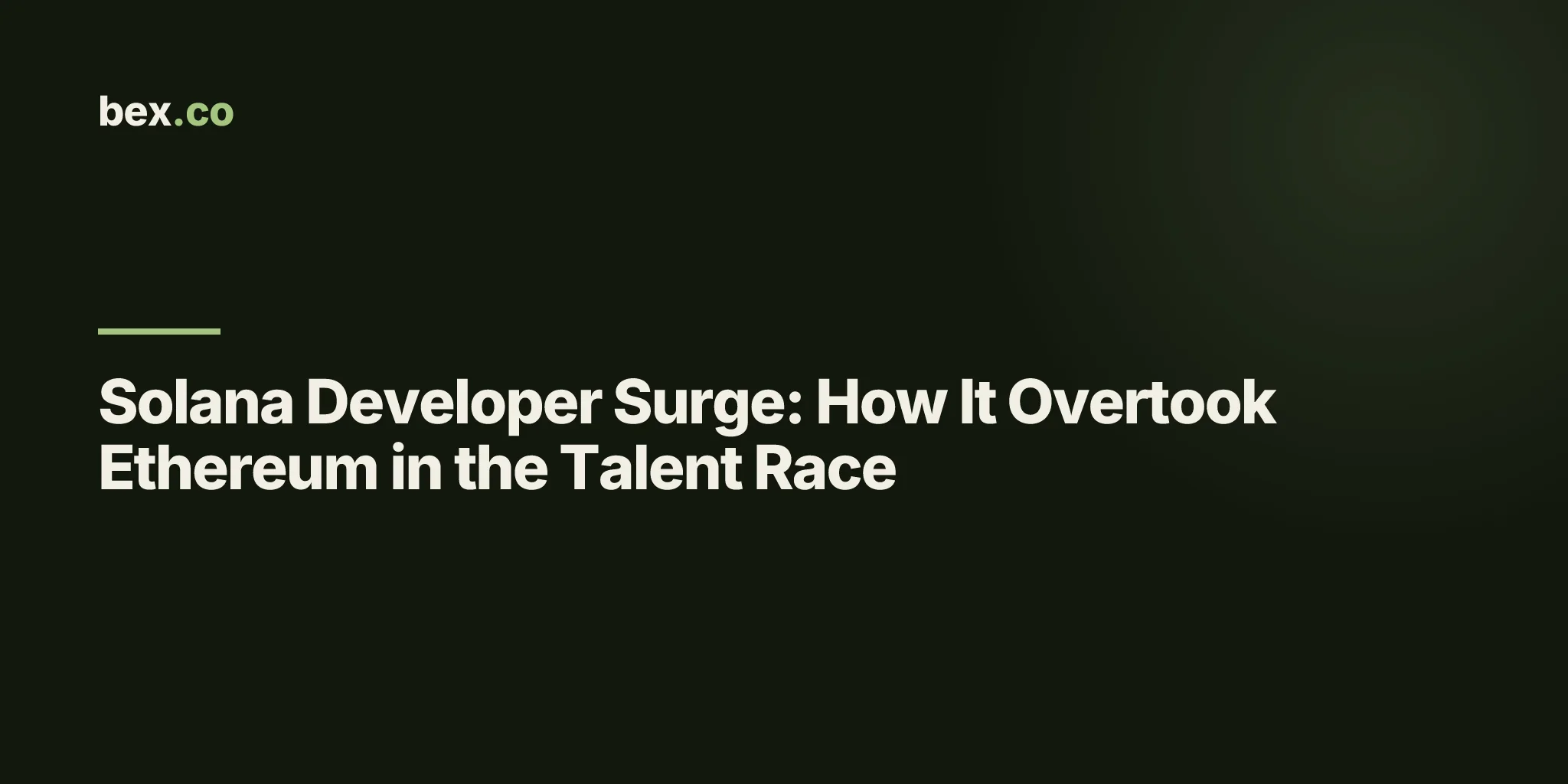 Solana Developer Surge: How It Overtook Ethereum in the Talent Race