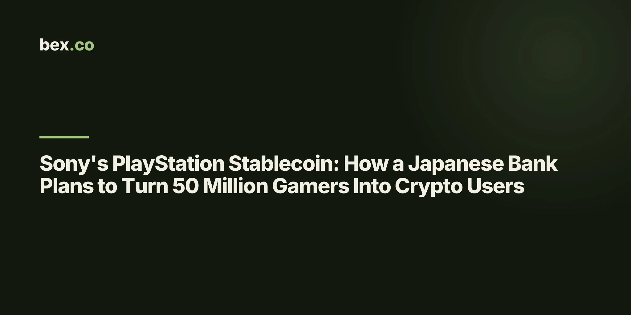 Sony's PlayStation Stablecoin: How a Japanese Bank Plans to Turn 50 Million Gamers Into Crypto Users