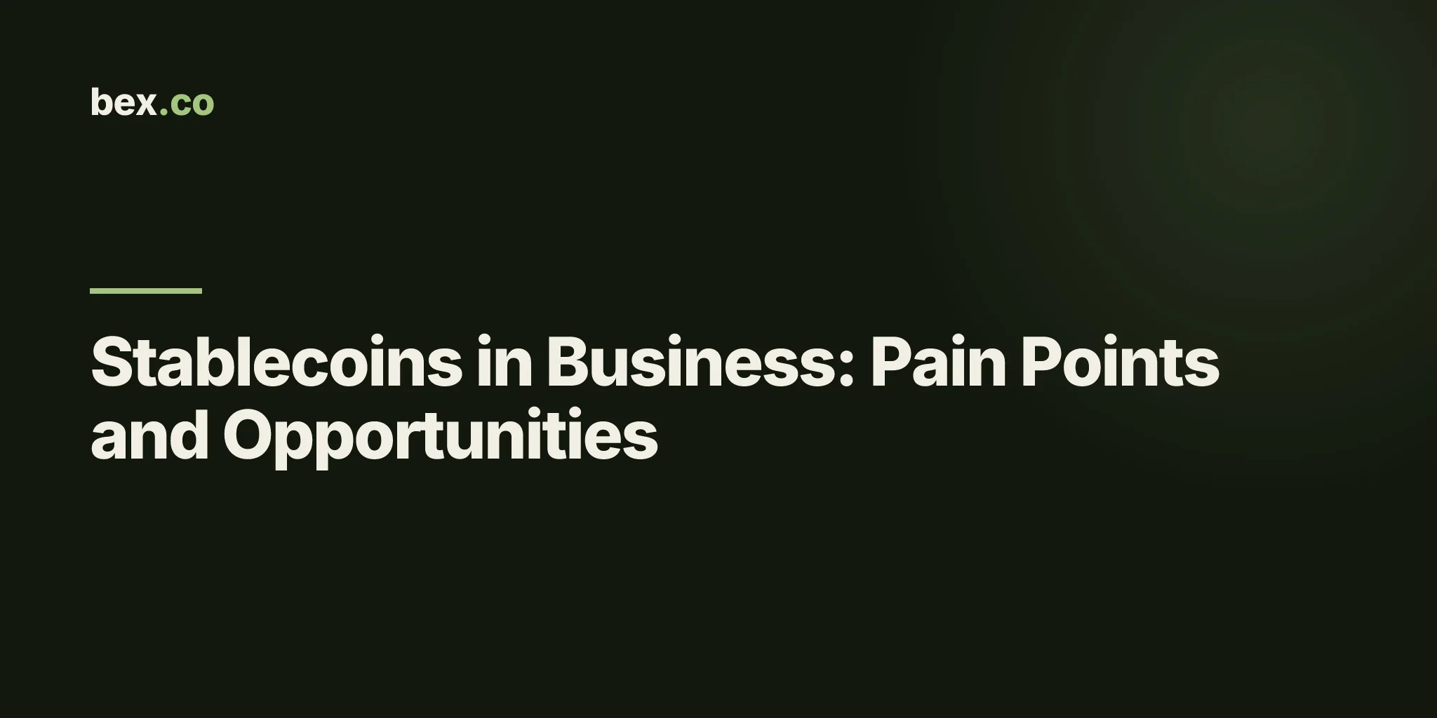 Stablecoins in Business: Pain Points and Opportunities