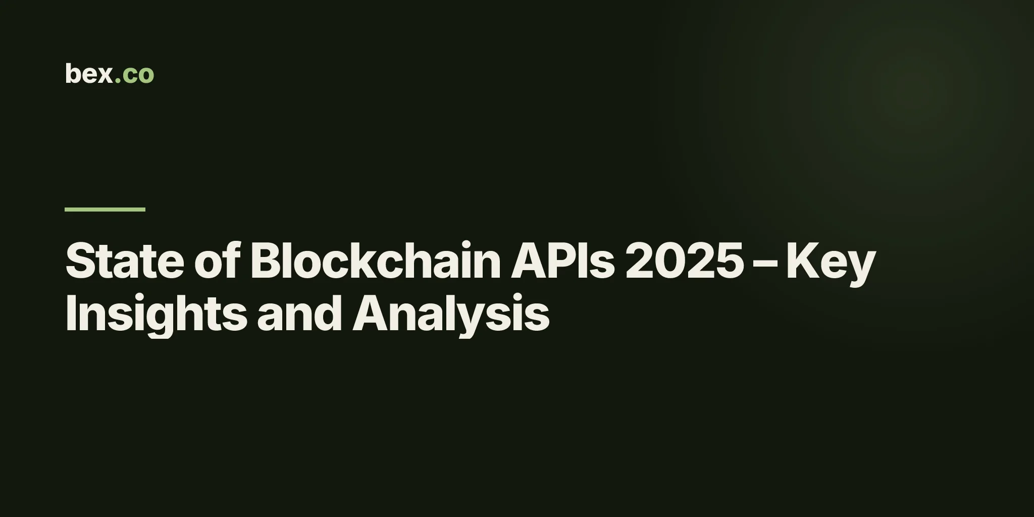 State of Blockchain APIs 2025 – Key Insights and Analysis