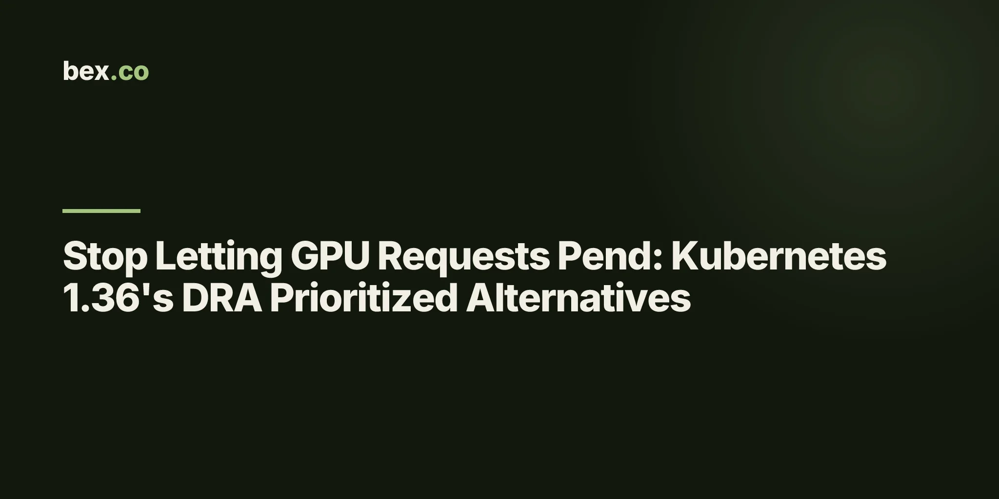 Stop Letting GPU Requests Pend: Kubernetes 1.36's DRA Prioritized Alternatives