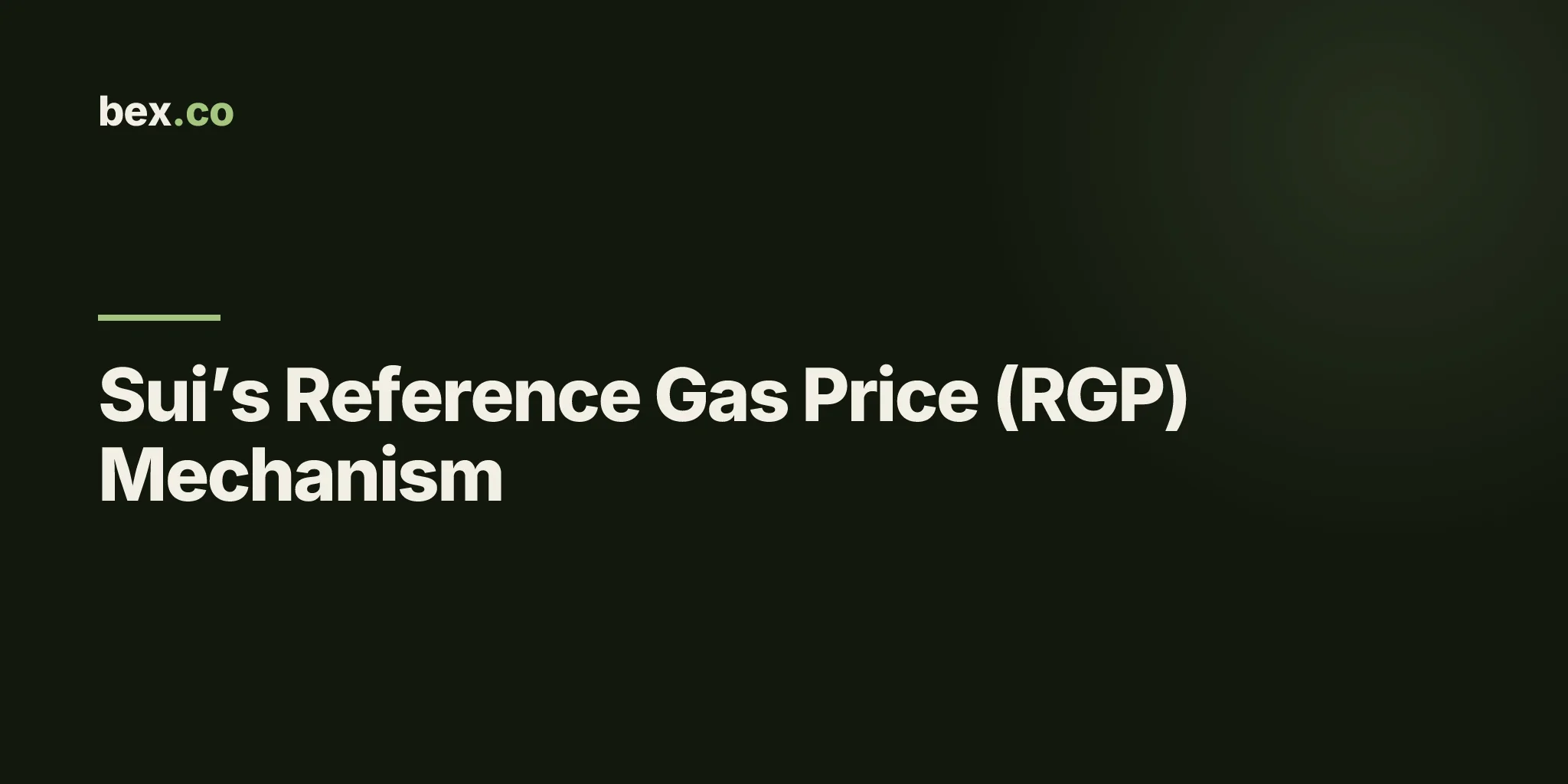 Sui’s Reference Gas Price (RGP) Mechanism
