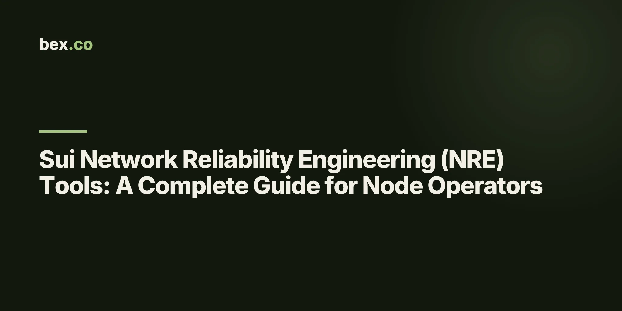 Sui Network Reliability Engineering (NRE) Tools: A Complete Guide for Node Operators