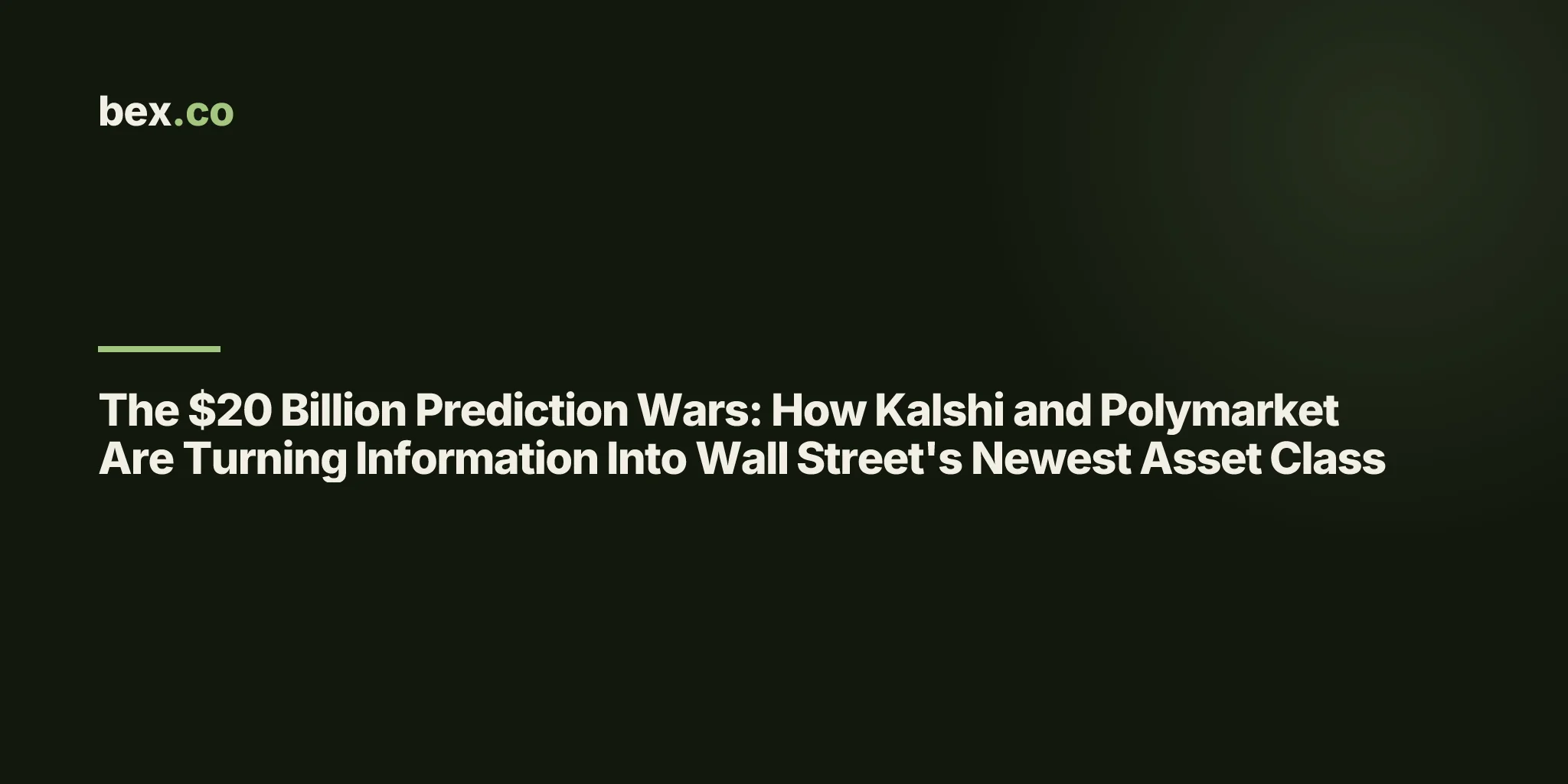 The $20 Billion Prediction Wars: How Kalshi and Polymarket Are Turning Information Into Wall Street's Newest Asset Class
