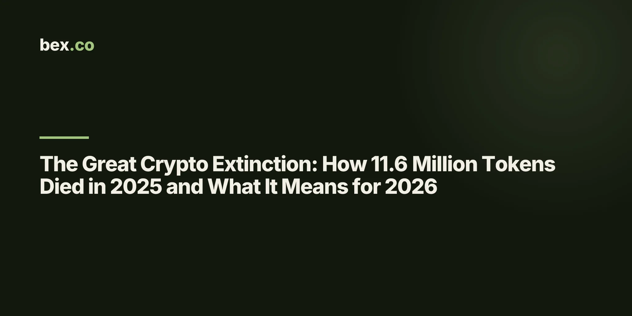 The Great Crypto Extinction: How 11.6 Million Tokens Died in 2025 and What It Means for 2026