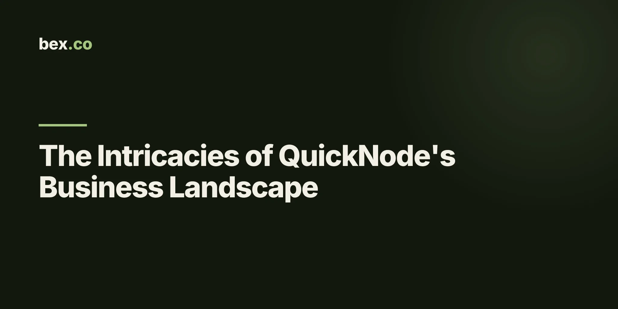 The Intricacies of QuickNode's Business Landscape