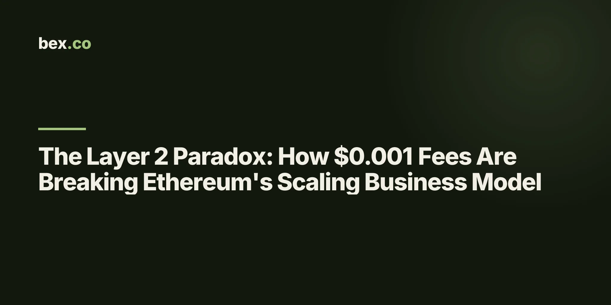 The Layer 2 Paradox: How $0.001 Fees Are Breaking Ethereum's Scaling Business Model