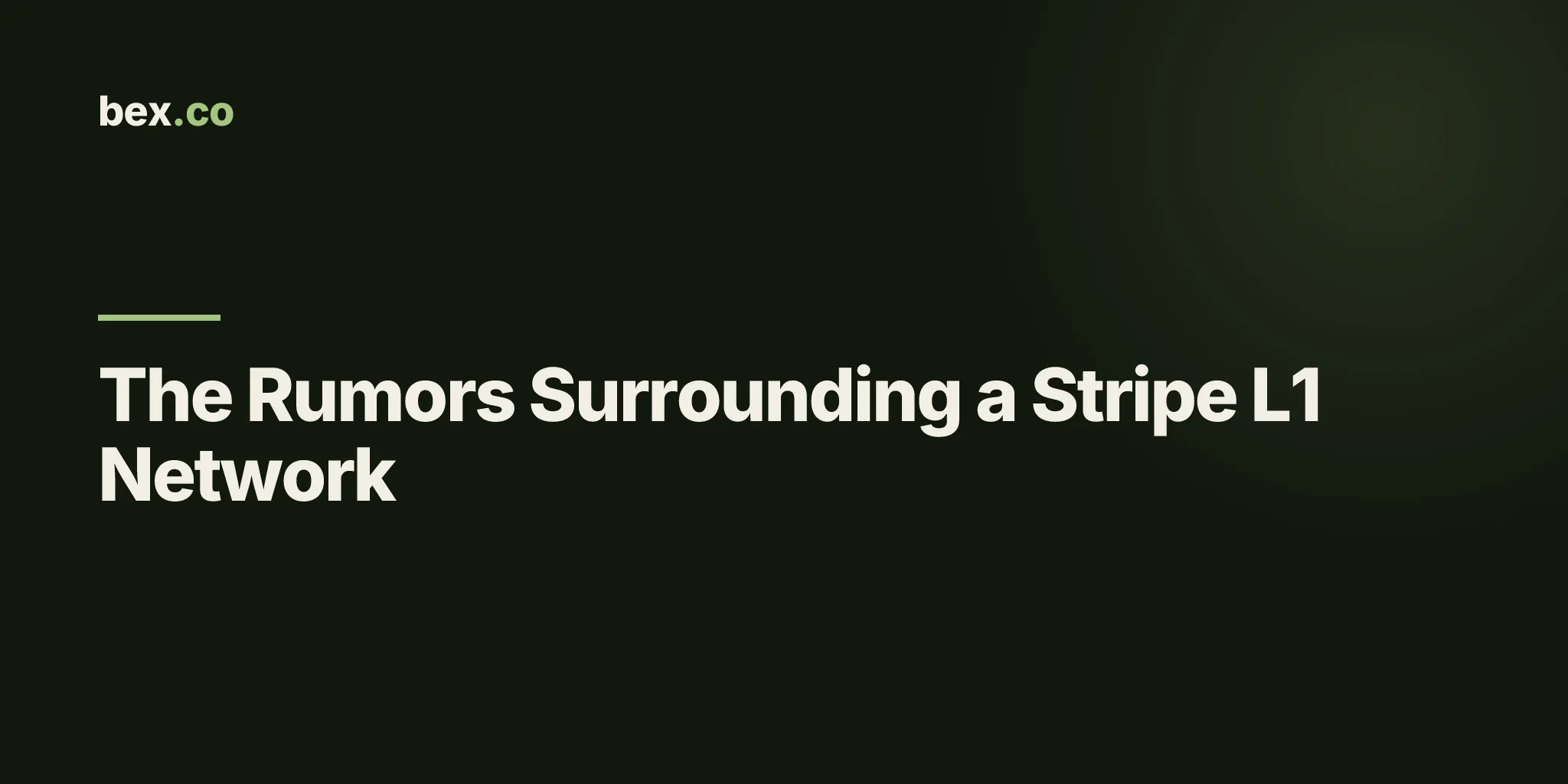 The Rumors Surrounding a Stripe L1 Network
